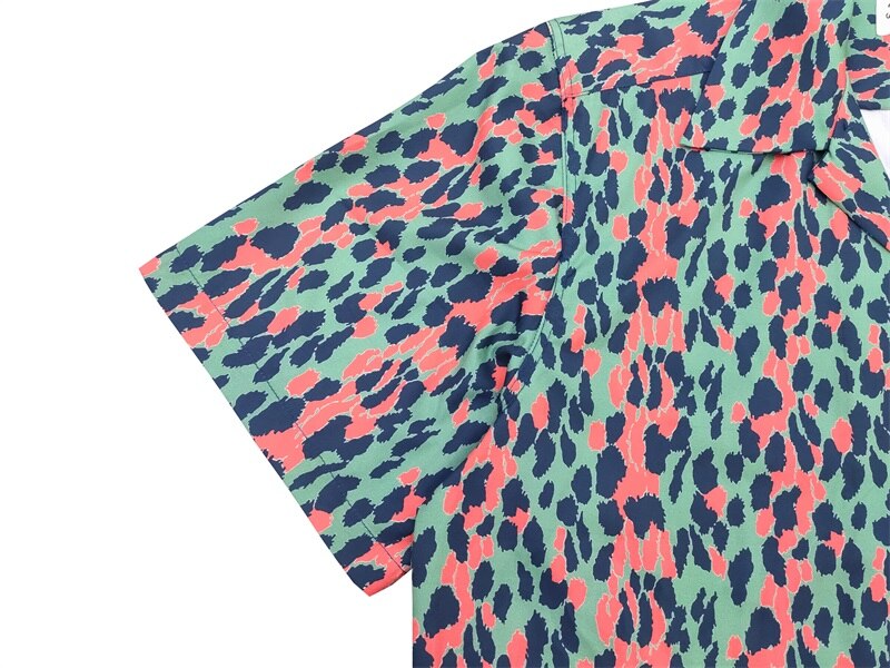 Leopard Print Wacko Maria High Quality Men Women Streetwear Casual Short Shirt Japan