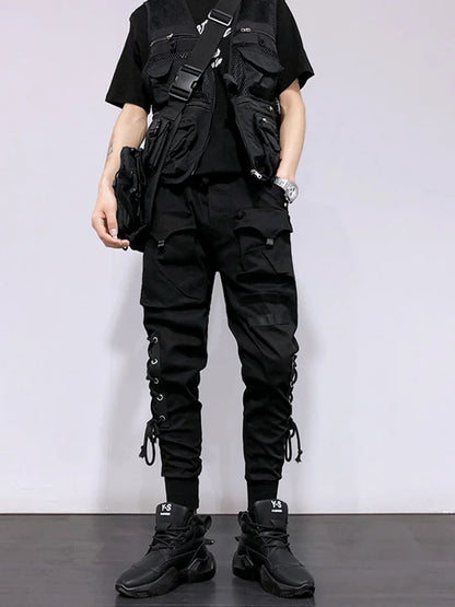 saferido Men's Male fashion black European American fashion brand harem pants personality street catwalk casual pants