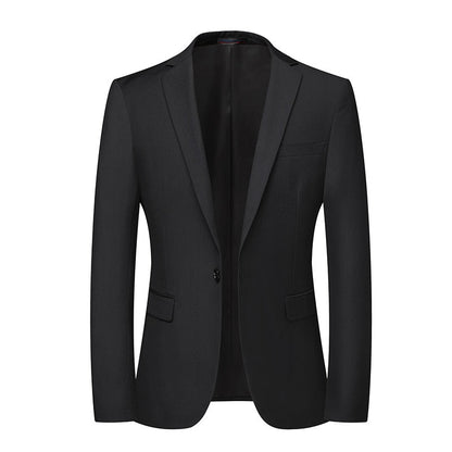 Boutique Men's Fashion Business Cultivate One's Morality Leisure Pure Color Gentleman's Wedding Presided Over Work Blazer