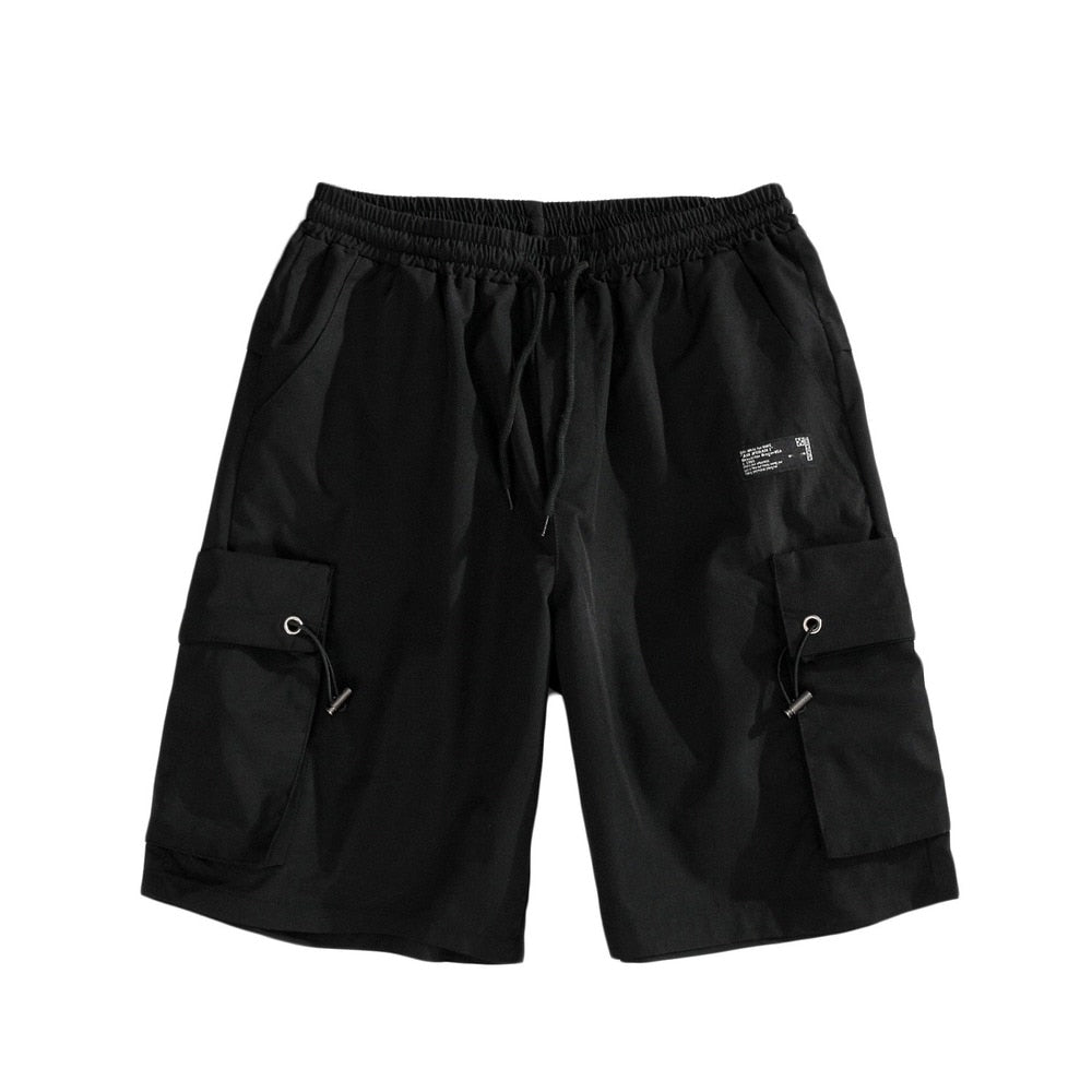 Loose Shorts Men Summer Japsn Style Wide Cuff Shorts Men Jogger Shorts Streetwear With Big Pockets Work Trousers