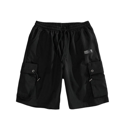 Loose Shorts Men Summer Japsn Style Wide Cuff Shorts Men Jogger Shorts Streetwear With Big Pockets Work Trousers