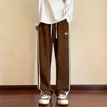 saferido Baggy Striped Sweatpants for Men Straight-Leg Pants Fashion Hip Hop Streetwear Harajuku Trousers Casual Bottoms Y2K Male Clothes
