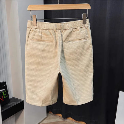 saferido Korean Style Summer Fashion Casual Plaid Shorts Brand Clothing Leisure Slim Fit Men Business Shorts