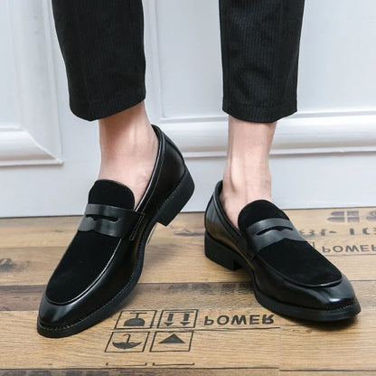 Italian moccasins, suede Oxford men's loafers, classic original pointed scalp shoes, slip-on wedding shoes, fashion trends 38-48
