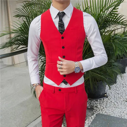 saferido Men spring high quality Business suit Vest/Male slim fit fashion office dress Blazers Vest 4XL-M