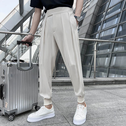 saferido  Trouser Men Solid Color Pants High Quality Men Dress Pant British Style Pant Men Formal Wear Men Casual Pants 29-36