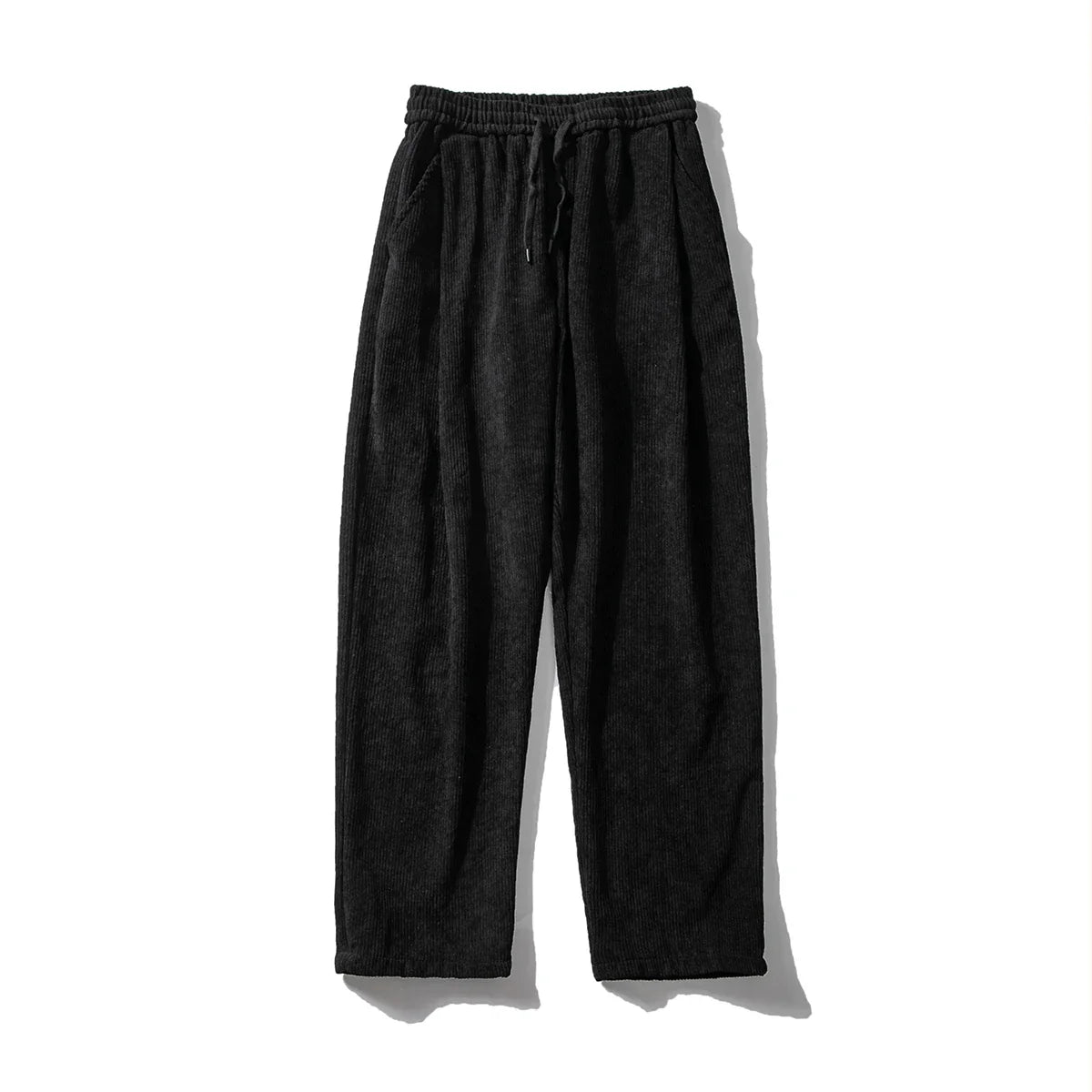 saferido Men's Corduroy Pants Trendy Brand Loose Straight Pants Korean Wide Leg Pants Couple Style Home Casual Pants Beige Black Brown