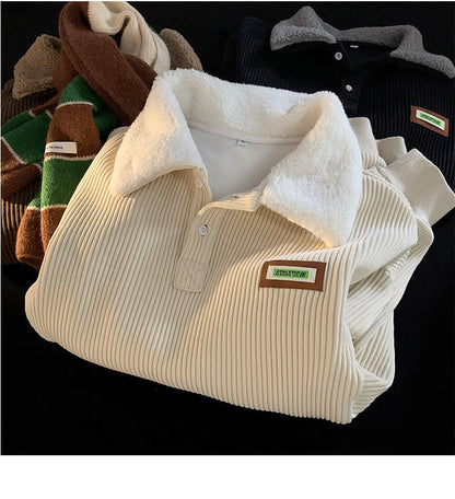 Korean Fashion Men's Kintted Sweater Chic Pullover Tops Men Autumn Winter Vintage Long Sleeve Sweaters Streetwear Sweatshirts
