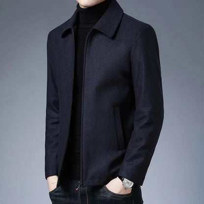 Coat Stuff Mens Jackets New Brand Casual Lapel Autumn Winter Men Clothing Fashion Solid High Quality Classic Daddy Clothes