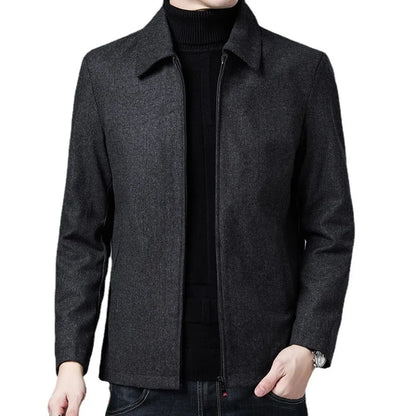 Coat Stuff Mens Jackets New Brand Casual Lapel Autumn Winter Men Clothing Fashion Solid High Quality Classic Daddy Clothes