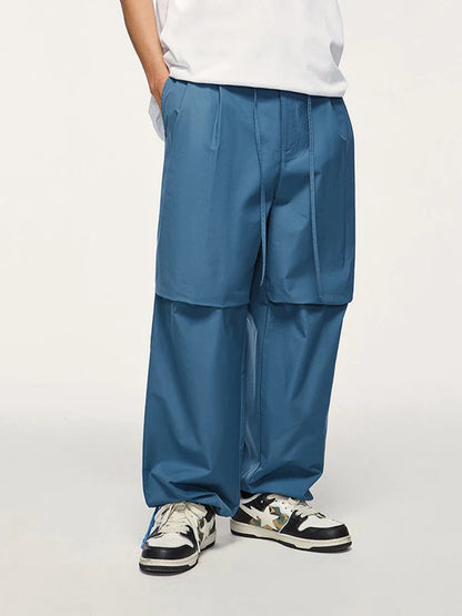 saferido Parachute Waterproof Pants Man Blue Oversize Sweatpants Men's Sports Trousers Male Casual Japanese Streetwear Hip Hop