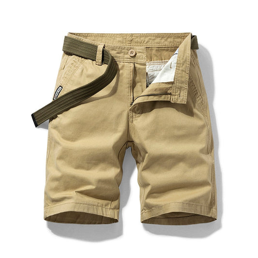 New Summer Men Cargo Shorts Cotton Casual Mens Shorts Pants Jogger Military Solid Straight Cargo Shorts Men Brand Clothing
