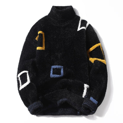 Sweaters men Winter Letter pattern thick sweater men Student youth sweaters autumn Men's wool pullovers size S-3XL