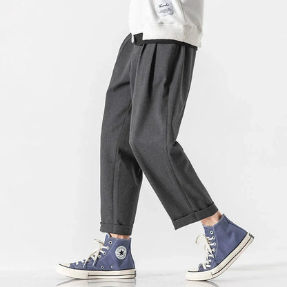 saferido Loose Trend Casual Pants Men's Loose Wide Leg Baggy Pants Fashion Spring And Summer Solid Color All-match Sports Overalls