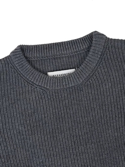 Men's Luxury Knitwear Sweater Loose High Quality Long Sleeve O-neck Knit Pullover Black Casual Y2k All-match Popular Jumper