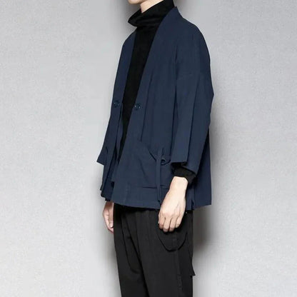 saferido Japanese Retro Kimono Robe Cardigan Shirt Men And Men Casual Yukata Haori Summer Thin Coat Tops Sunscreen Coat Beach Tops