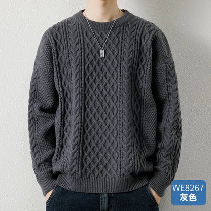 saferido Men's Knitted Vintage Sweater Argyle Black Pullovers Sweaters and Jumpers Green Autumn Winter Retro Streetwear Harajuku