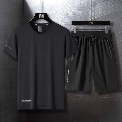 Tracksuit Men Shorts Set Athletic Sports Wear Clothing Quick Dry 2 Piece Sets Men Running Suits Sweatsuit