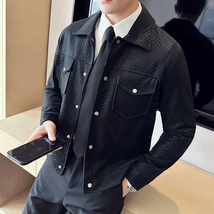 saferido Bomber Fashion Slim Male Streetwear Men Spring Autumn Bomber Outdoor PU Leather Jacket Casual Motorcycle New Blazers Coats