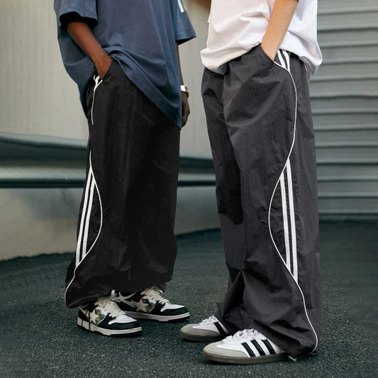 saferido Baggy Pants for Men Parachute Vintage Oversize Joggers Harajuku Streetwear Sweatpants Black Wide Leg Trousers Male