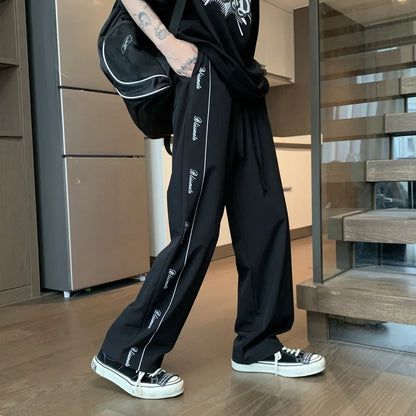 saferido Long Loose Male Trousers Cooling Baggy Men's Casual Pants Cool Ice Silk Fashion 2024 Low Price Stylish Sale Harajuku Cheap Y2k