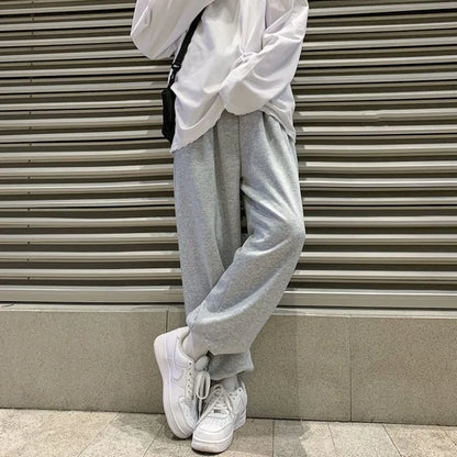 saferido American High Street Trend Fashion Street Wide Jeans Men's Drawstring Pocket Patchwork Folds Washed Casual Loose Straight Pants