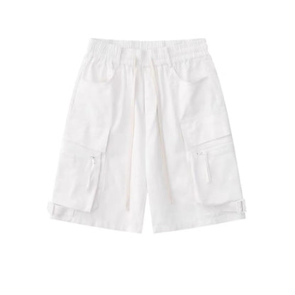 saferido Summer American High Street Pure Cotton Work Clothes Multi Pocket Shorts For Men And Women Street Retro Hip Hop Capris Fashion