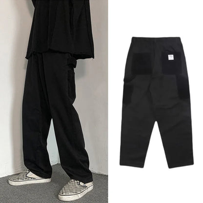 saferido Men's Overalls Vintage Baggy Straight Pants Spring Summer Casual Sweatpants Fashion Oversized Trousers Male Bottoms Y2K Clothes