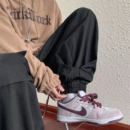 saferido Joggers Cargo Pants for Men Casual Hip Hop Hit Color Pocket Male Trousers Sweatpants Streetwear Harajuku Pants