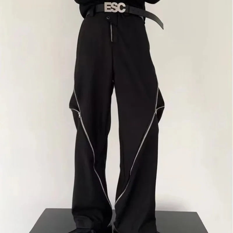 saferido Autumn Winter Trousers for Men Tailoring Loose Punk Baggy Straight Cotton Casual Pants Man Trend Sale Spandex Slacks Streetwear