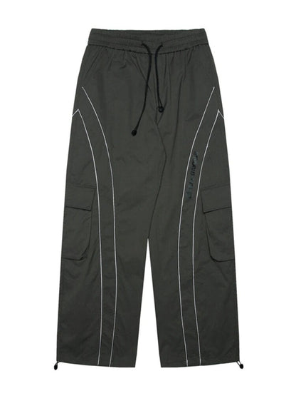 Baggy Wide Leg Cargo Pants Men Oversize gray Cargo Trousers Male Loose Casual Sweatpants Streetwear Hip Hop