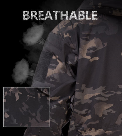 Hunting Jackets Soft Military Tactical Jacket Man Combat Waterproof Fleece Men Clothing Multicam Coat Windbreakers 5XL
