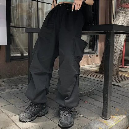 saferido Techwear Cargo Pants for Men Black Trousers Male Jogging Korean Casual Japanese Streetwear Hip Hop Safari Style Pocket