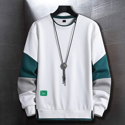Sweatshirt For Men Fashion Autumn Winter Casual Long Sleeve Sweatshirt Men High Street Clothes Crewneck Shirt Men Hoodie No Hood