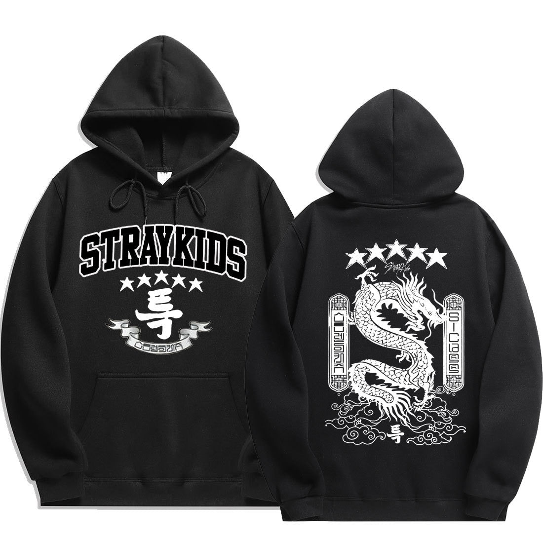 5 Star Hoodies Y2k Fashion Dragon Graphic Hoodie Women Men Autumn Winter Sweatshirt Korean Streetwear Hip Hop Clothes