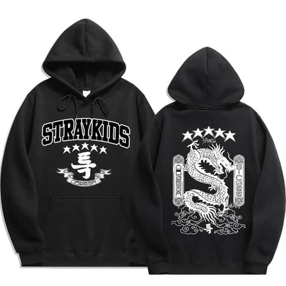 5 Star Hoodies Y2k Fashion Dragon Graphic Hoodie Women Men Autumn Winter Sweatshirt Korean Streetwear Hip Hop Clothes