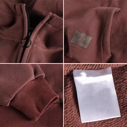 Fashion Hooded Zip-up Men Sweatshirt Spring Casual Trend Loose Solid Big Pocket Tops Vintage High Quality Loose Sport Coats