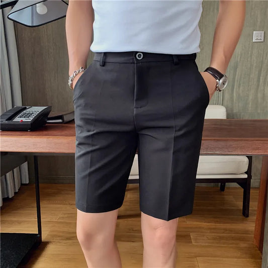 saferido Summer Shorts Men Korean Fashion Bottoms Casual Pants Knee Length Streetwear Slacks Cool Fashion Shorts Breathable S-3XL