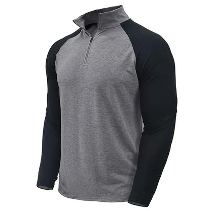 saferido Men Sweatshirts Spring Men's Hoodies Pullover Half Zipper Male Sports Hoody Outdoor Autumn Solid Color Turtleneck Sweaters