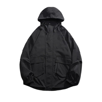 saferido Men's Korean Style Clothes Outerwear Loose Fitting Hooded Jackets Original Clothing Man Hoodie Men's Coats