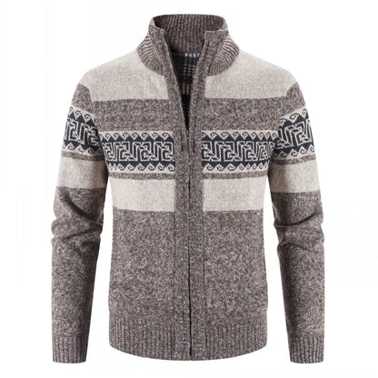 New Men's Sweaters Autumn Winter Warm Cashmere Wool Zipper Cardigan Sweaters Man Casual Knitwear Sweatercoat Male Clothe