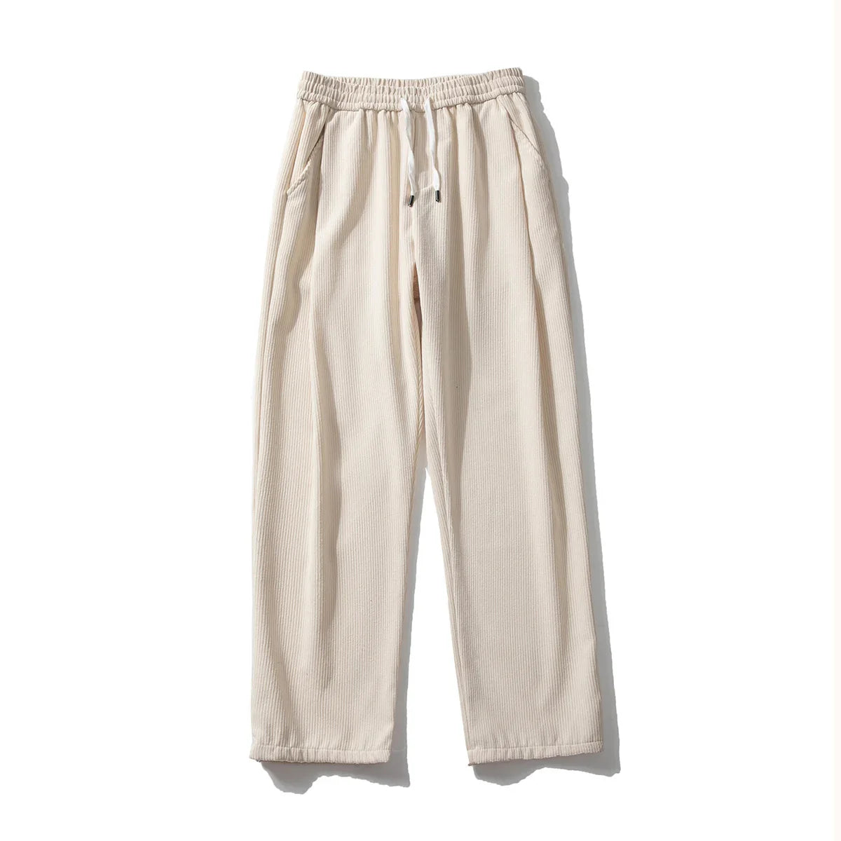 saferido Men's Corduroy Pants Trendy Brand Loose Straight Pants Korean Wide Leg Pants Couple Style Home Casual Pants Beige Black Brown