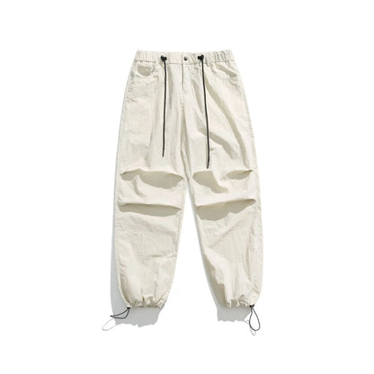 saferido Parachute Sports Pants Men Ice Silk Jogging Sweatpants Wide Leg Trousers Male Streetwear Loose Casual American Street