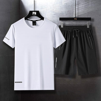 Tracksuit Men Shorts Set Athletic Sports Wear Clothing Quick Dry 2 Piece Sets Men Running Suits Sweatsuit