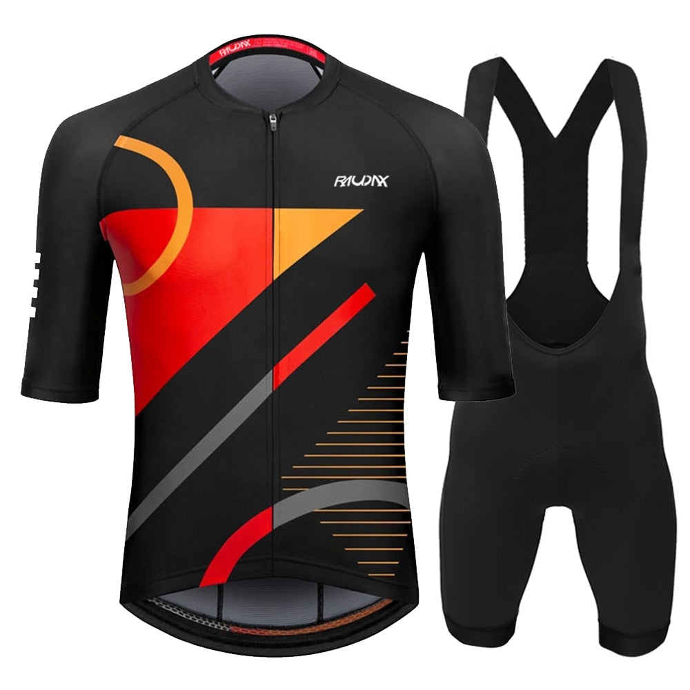 Raudax Men Summer Cycling Clothing Sets Breathable Mountain Bike Cycling Clothes Ropa Ciclismo Verano Triathlon Suits