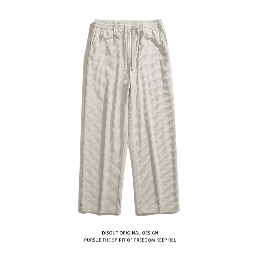 Men's Casual Pants Loose Straight Corduroy Pants Elastic Waist Sweatpants Fashion Streetwear Spring Men Sports Jogger Trousers