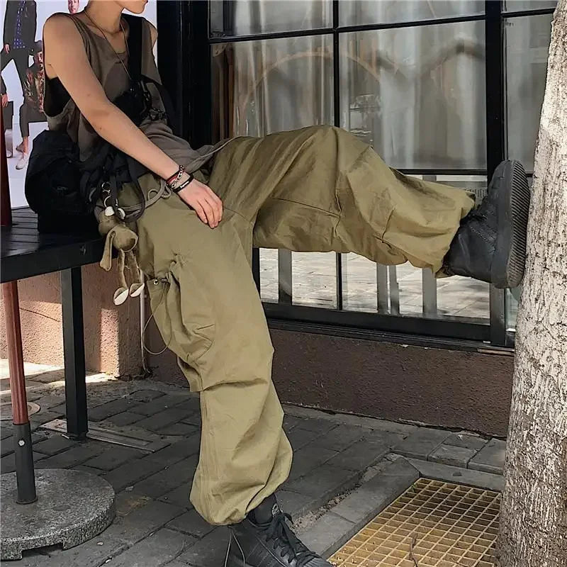 saferido Techwear Cargo Pants for Men Black Trousers Male Jogging Korean Casual Japanese Streetwear Hip Hop Safari Style Pocket