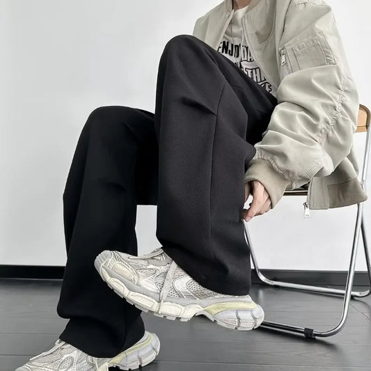 saferido Baggy Men's Sports Pants Oversized Hip Hop Joggers Harajuku Streetwear Male Sweatpants Casual Wide Leg Trousers Korean