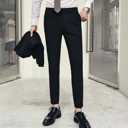 saferido Fashion Male Spring High Quality Cotton Business Suit Trousers Men's Clothing/Man British Style Men's Casual Suit Pants