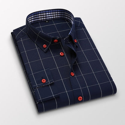 8XL Men Spring Autumn Business Dress Shirt Male Slim Fit Casual Long Sleeve Shirt High Quality Hombre Clothes Tops Black White